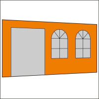 450 cm Seitenwand mit Türe (links) + Sprossenfenster