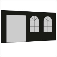 450 cm Seitenwand mit Türe (links) + Sprossenfenster