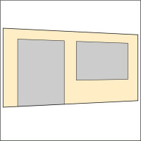 450 cm Seitenwand mit Türe (links) + Großfenster
