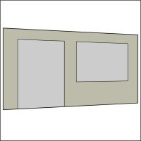 450 cm Seitenwand mit Türe (links) + Großfenster