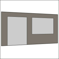 450 cm Seitenwand mit Türe (links) + Großfenster