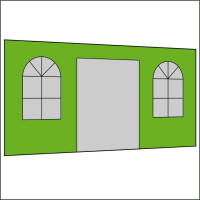 450 cm Seitenwand mit Türe (mittig) + Sprossenfenster