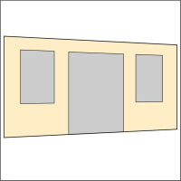 450 cm Seitenwand mit Türe (mittig) + Großfenster