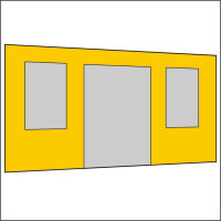 450 cm Seitenwand mit Türe (mittig) + Großfenster