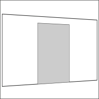 400 cm Seitenwand mit Türe (mittig)