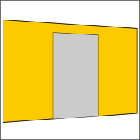 400 cm Seitenwand mit Türe (mittig)