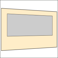 400 cm Seitenwand mit Großfenster
