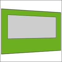 400 cm Seitenwand mit Großfenster