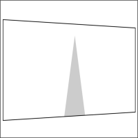 400 cm Seitenwand mit Mittelreißverschluss