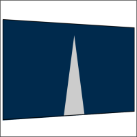 400 cm Seitenwand mit Mittelreißverschluss
