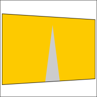 400 cm Seitenwand mit Mittelreißverschluss