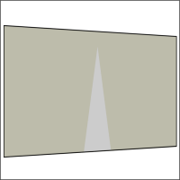 400 cm Seitenwand mit Mittelreißverschluss