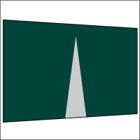 400 cm Seitenwand mit Mittelreißverschluss