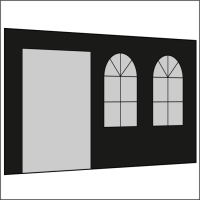 400 cm Seitenwand mit Türe (links) + Sprossenfenster