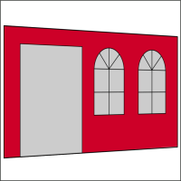 400 cm Seitenwand mit Türe (links) + Sprossenfenster