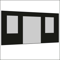 400 cm Seitenwand mit Türe (mittig) + Großfenster