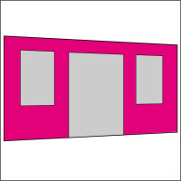 400 cm Seitenwand mit Türe (mittig) + Großfenster
