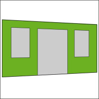400 cm Seitenwand mit Türe (mittig) + Großfenster