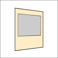 200 cm Seitenwand mit Großfenster
