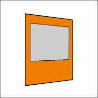 200 cm Seitenwand mit Großfenster