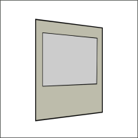 200 cm Seitenwand mit Großfenster