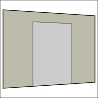 300 cm Seitenwand mit Tür (mittig)