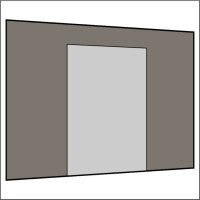 300 cm Seitenwand mit Tür (mittig)